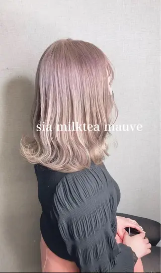 ミディアム カラー Selenehair 三条本店のヘアスタイル