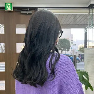 ロング ダブルカラー/韓国 ヘア/さわのあかねのヘアスタイル