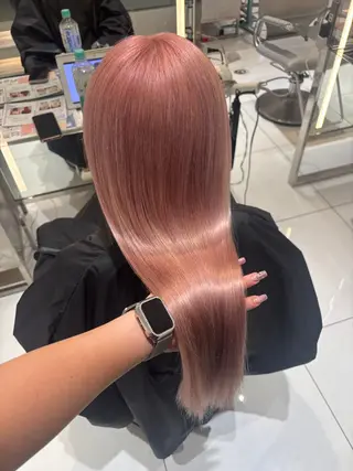 セミロング ️🩵RINKA/ ハイトーンカラー🩵のヘアスタイル