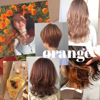 ミディアム カラー ヘアアレンジ 赤味消し.髪質改善 🌿𝘠𝘜𝘙𝘐のヘアスタイル