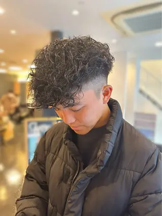 パーマ メンズ 💈メンズサロン シャドウパーマ大募集のヘアスタイル