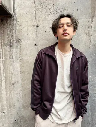 ショート カラー パーマ メンズ miel hair 新宿店 【ミエル ヘアー】所属・新宿西口から徒歩5分 石橋卓典のヘアスタイル