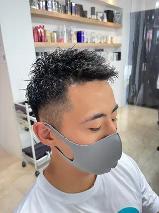 ショート パーマ メンズ 🫧似合わせカット 立川TOSHIKIのヘアスタイル