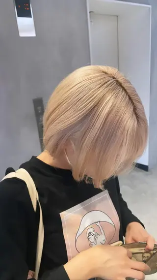 ショート カラー 🔷ダブルカラーハイ トーン🔷櫻井走のヘアスタイル