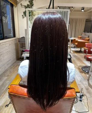 ロング カラー ヘアアレンジ 岡本 葵のヘアスタイル