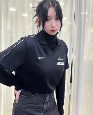 ロング カラー ヘアアレンジ 🫧🇰🇷韓国ヘア レイヤー🐺Yutaのヘアスタイル