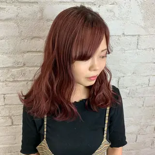 セミロング カラー 🎀モテ髪ミルクティ ー🎀yasunaのヘアスタイル