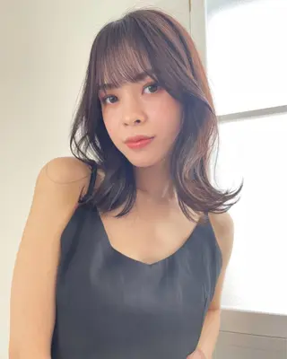ミディアム カラー 韓国/レイヤー NOISM天王寺のヘアスタイル