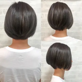 ショート 似合わせ/透明感カラ ー/QUATRO谷口のヘアスタイル