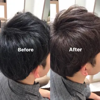 ショート カラー メンズ 樋笠 知佳のヘアスタイル