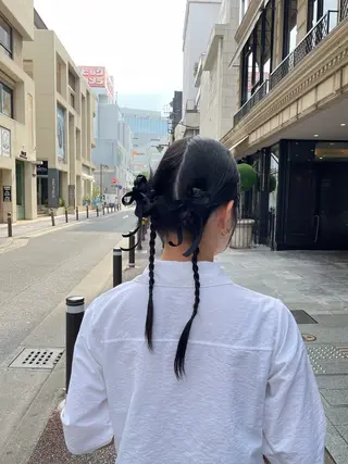 ロング フレアジェネラス所属・堀 綾花のヘアスタイル