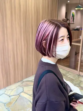 ショート カラー 透明感カラー/艶髪 🪽鈴木亜優里のヘアスタイル