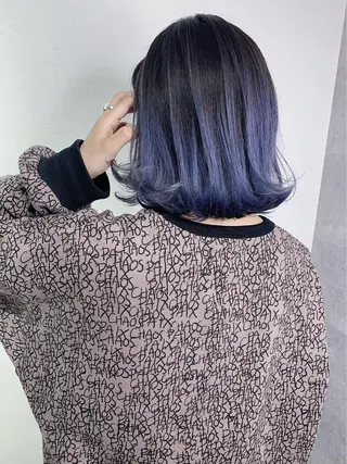 ミディアム カラー _WHITE 難波本店のヘアスタイル