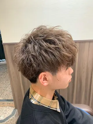 ショート パーマ メンズ IwAsh中山所属・✂︎中山ブリーチ・ パーマ✂︎露木智也のヘアスタイル