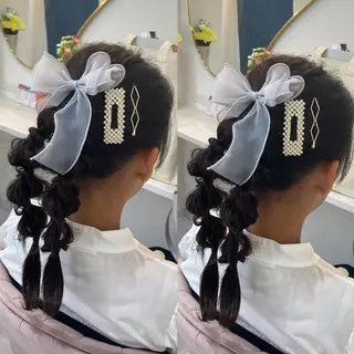 ロング ヘアアレンジ 🦋‪NANA🦋‪ /韓国風/束感まつ毛のマツエク・マツパデザイン