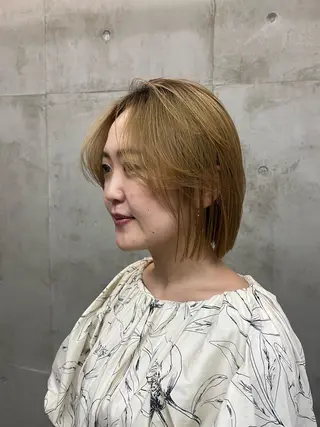 ショート カラー SALT WATER所属・🫐 𝐌𝐚𝐨 🫐ボブモデル募集のヘアスタイル