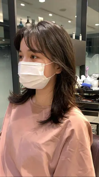 ミディアム タンバルモリパーマ 礒井メンキのヘアスタイル