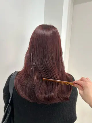 セミロング カラー 愛結 暖色カラー🎀🩰のヘアスタイル