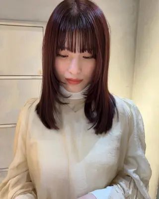 ミディアム カラー rena ✶伏見/パーマのヘアスタイル