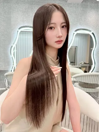 ロング 大宮韓国風レイヤー 吉田こうすけのヘアスタイル
