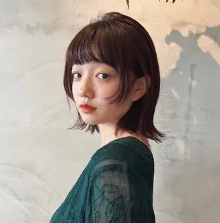 ミディアム くぎお けんじのヘアスタイル