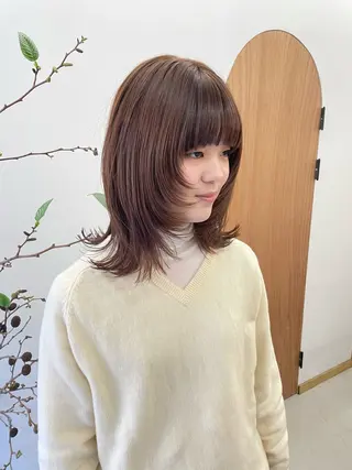 ミディアム カラー パーマ ヘアアレンジ メンズ tatsumi/ボブ ウルフ/レイヤーのヘアスタイル