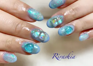 ネイル うる艶♡透明感ネイル Rirashiaのネイルデザイン