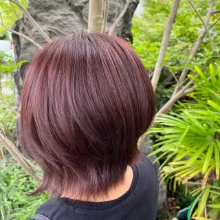 ショート カラー 貝本 遥那のヘアスタイル