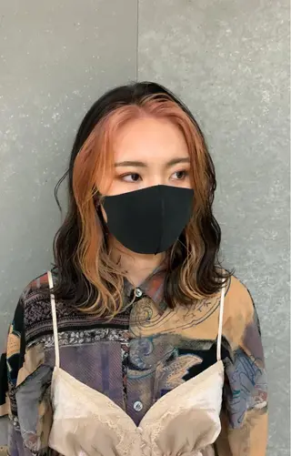 ミディアム カラー 韓国ヘア/艶カラー /田中悠佑のヘアスタイル