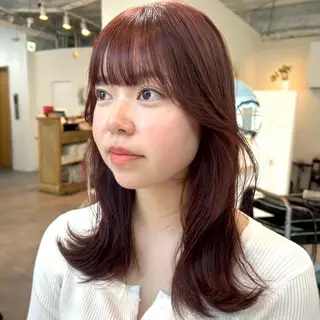 ミディアム 北島 遥香🫧インナ ー /ベージュカラーのヘアスタイル