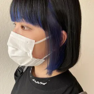 ミディアム カラー 入江 志穂のヘアスタイル