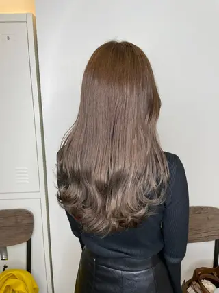 セミロング パーマ ヘアアレンジ カラー N° +aero 横浜のヘアスタイル