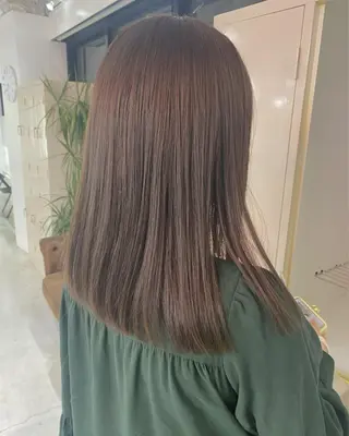 セミロング aoi ♡グレージュ ・ベージュカラーのヘアスタイル