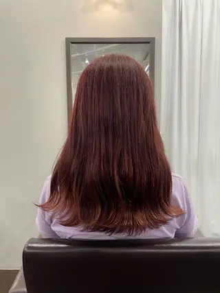 セミロング カラー 艶・暖色カラー/ メンズ/名駅/ユキハのヘアスタイル