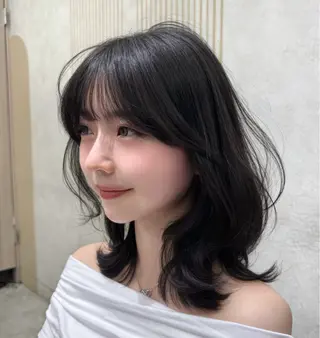 ミディアム 福田 稜のヘアスタイル