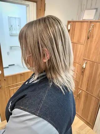 ミディアム カラー Lei hair&relax所属・加留部 節のヘアスタイル