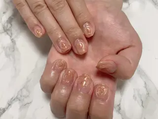 ネイル はな💎ネイル ワンホン、長さ出しのネイルデザイン