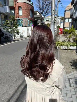 セミロング カラー ヘアアレンジ 🦋韓国ヘア 坂本 菜摘🦋のヘアスタイル