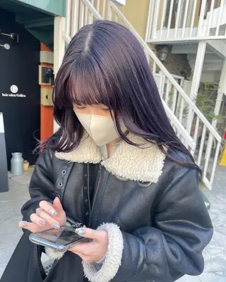 ロング カラー ラベンダー/レイヤー スタイル🤎mamiのヘアスタイル