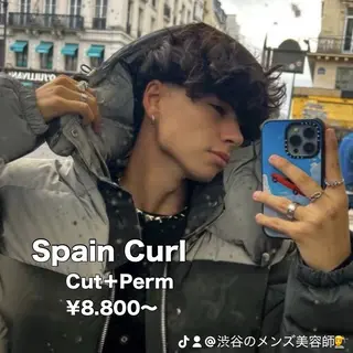 ショート パーマ メンズ 渋谷駅から徒歩1分 BLUCKメンズヘアのヘアスタイル