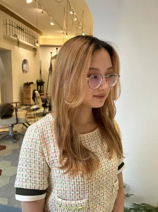 ロング 柳川沙羅 🌿透明感カラーのヘアスタイル