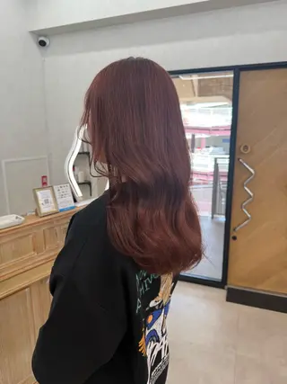 セミロング カラー 渡邉 あいのヘアスタイル