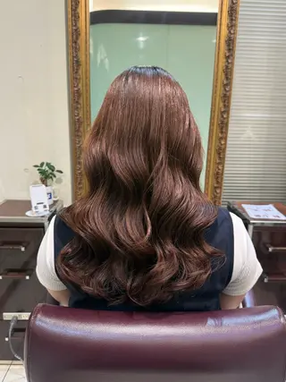 ミディアム パーマ 韓国風/コテ巻き風パ ーマ るい❤️‍🔥のヘアスタイル