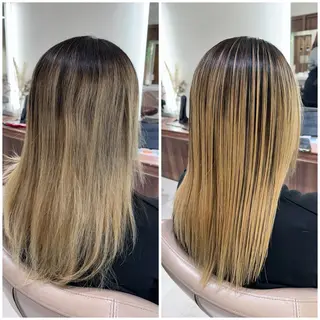 ロング 安井 昴 💫ブリーチ縮毛矯正のヘアスタイル