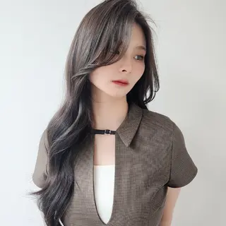 ロング カラー Nanako。/韓国 ヘア/顔周りカットのヘアスタイル