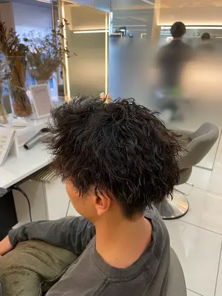 パーマ メンズ 髪質改善/縮毛/トリ ートメント/平野広大のヘアスタイル