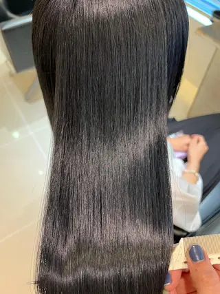 ロング 🤎艶感ベージュ/ ミルクティー🤎のヘアスタイル