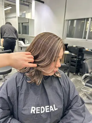 ミディアム カラー GATE.所属・🫧うる艶color 🩵綾🌙のヘアスタイル