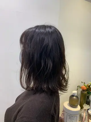 ミディアム 大人透明感艶カラー 寺田稜のヘアスタイル