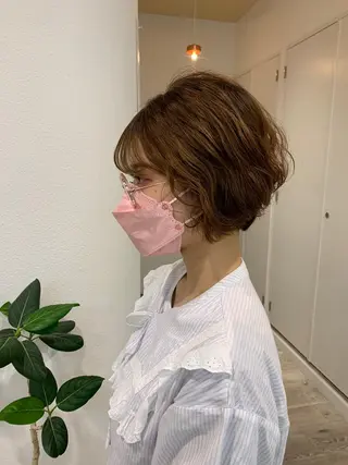 ショート ヘアアレンジ Door代官山所属・詩織/パーマ /代官山のヘアスタイル